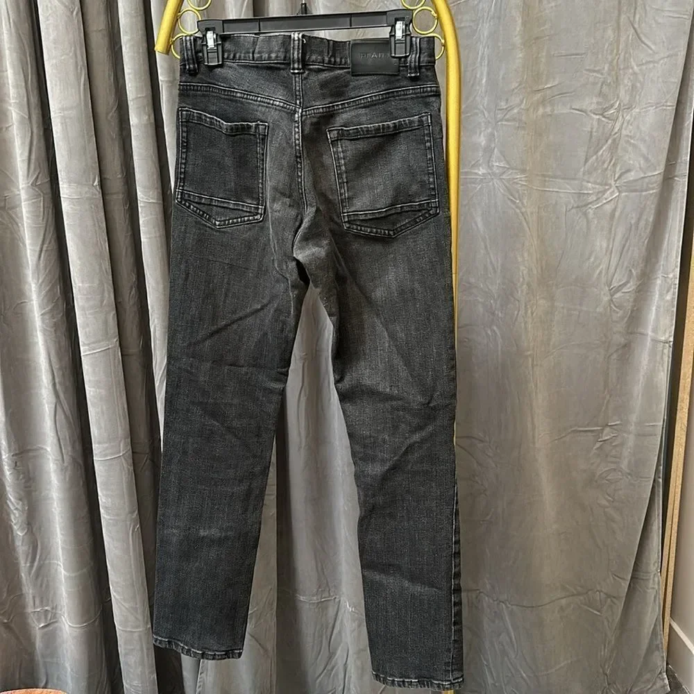 Prana Breathe Straight Fit Mens Washed Black Denim Jeans 28x32